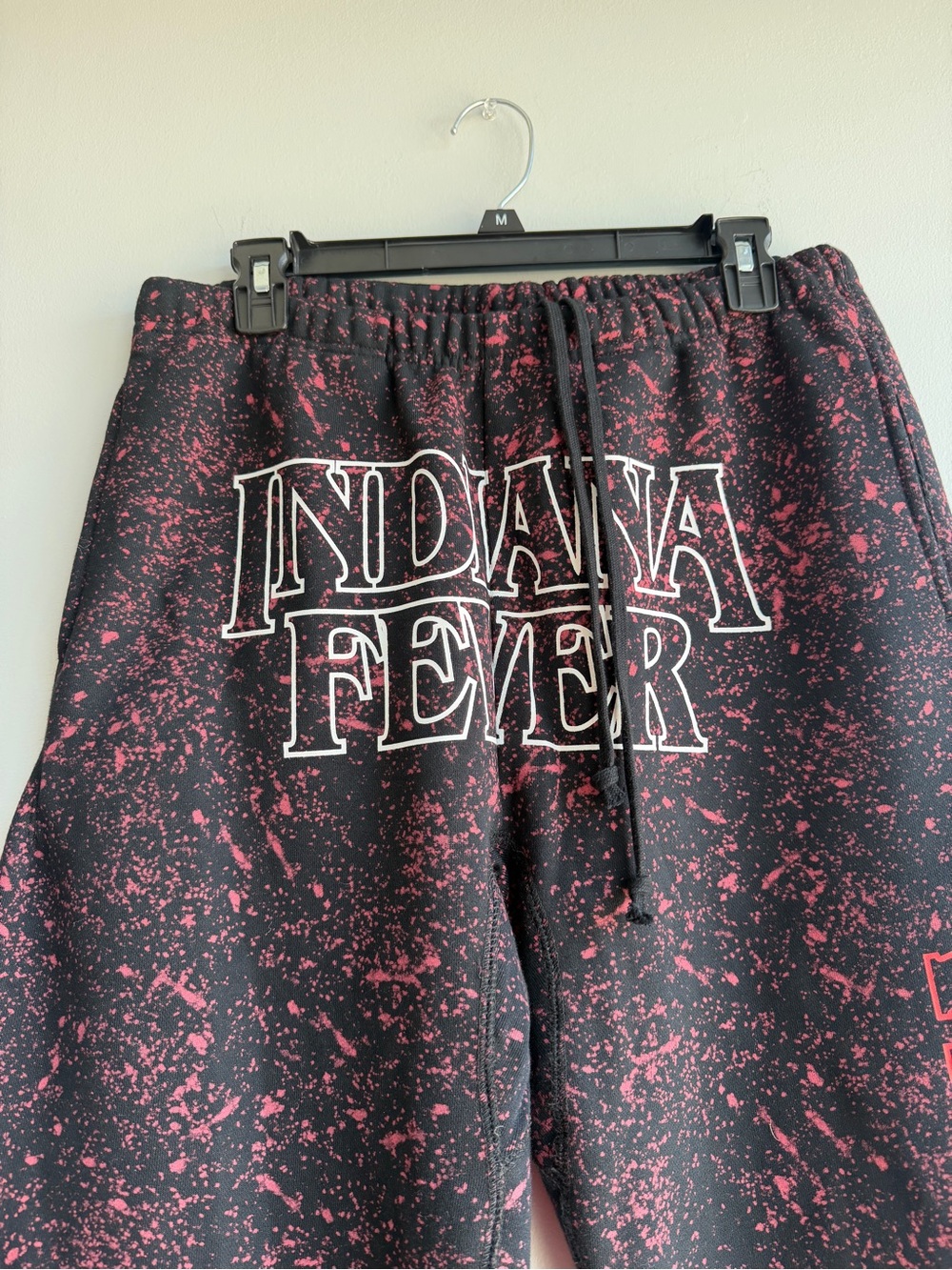 NWOT Indiana Fever Black Stranger Things Speckled Sweatpants Limited Edition - Picture 2 of 7